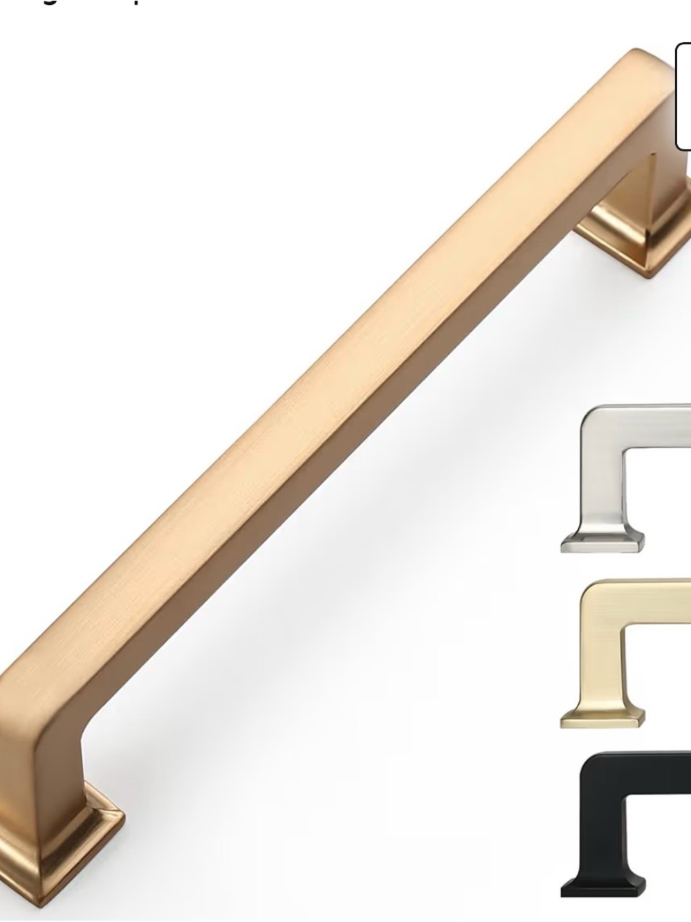5 inch  Cabinet Pull Handle - Modern Square Bar champagne bronze